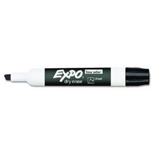 EXPO® Low Odor Dry Erase Marker, Chisel Tip, Black, Dozen 