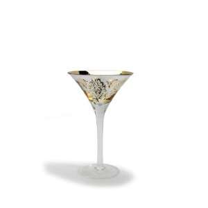  Silver Brocade Martini Glasses
