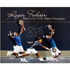  Roger Federer 3x US Open Champion 16x20 Collage: Sports 