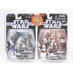  R2 D2 and Clone Trooper Star Wars Saga Collection Special 