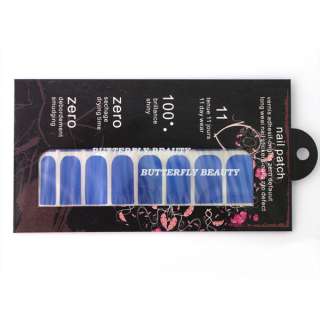   Art Blue Foils Patch Stickers Armour Manicure Decoration V004  