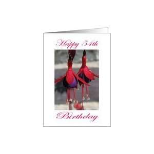  Happy 54th Birthday Purple and Red Flower Card: Toys 