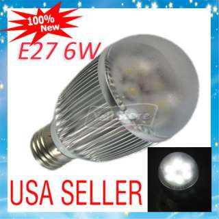 E27 12V 6W High power High White Light Bright 540LM 6000K LED Light 