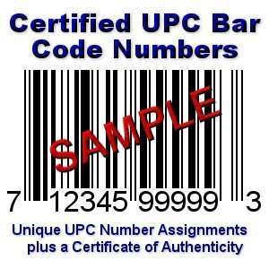  UPC Bar Code Number 