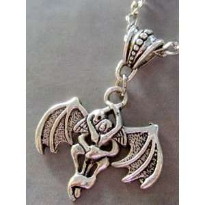   Metal Winged Man Beauty In Love Pendant Necklace 
