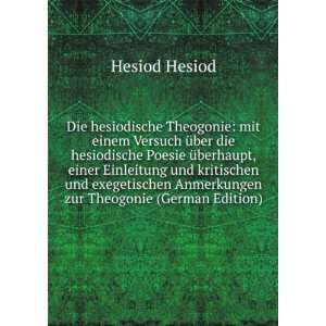  zur Theogonie (German Edition) (9785876315700) Hesiod Hesiod Books