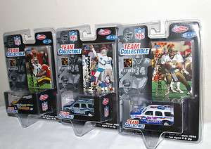 NEW NFL 155 scale Yukon car with trading Card Cowboys Giants Steelers 