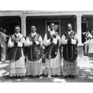  c1934 photo Four newly ordained Roman Catholic priests 