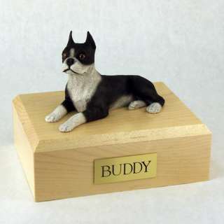 Dog, Boston Terrier   Figurine Pet Cremation Urn   Free Shipping