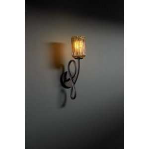  Capellini One Light Amber Glass Sconce Bronze: Home 