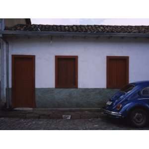 com Car Parked in Front of a House, Ouro Preto, Minas Gerais, Brazil 
