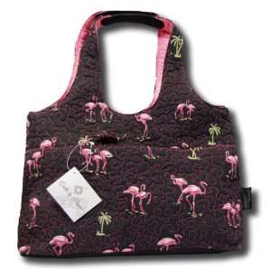   Sharp Quilts Quilted Flamingo Savvy Handbag 81990. 