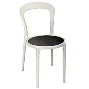 Malibu Chair with White Resin Fiberglass Frame with Grey 