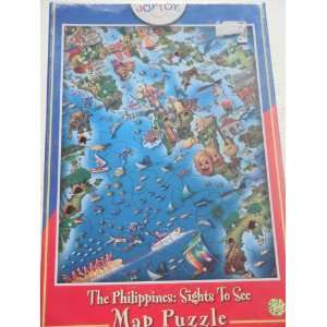  The Philippines Sights to See MAP PUZZLE 130 Pieces Toys 