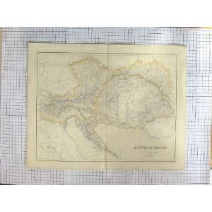   : SWANSTON ANTIQUE MAP c1870 AUSTRIAN EMPIRE HUNGARY: Home & Kitchen