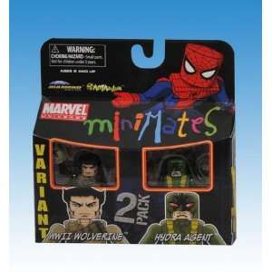   Marvel MiniMates 29 Variant WW2 Wolverine & Hydra Agent Toys & Games
