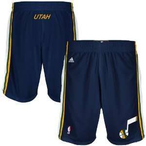  adidas Utah Jazz Navy Blue Swingman Shorts Sports 
