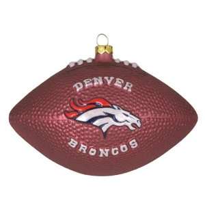   BSS   Denver Broncos NFL Glass Football Ornament (5) 