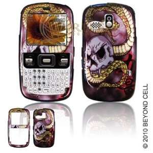 Samsung R350/351 Cell Phone Snake/Skull Trans. Design Protective Case 