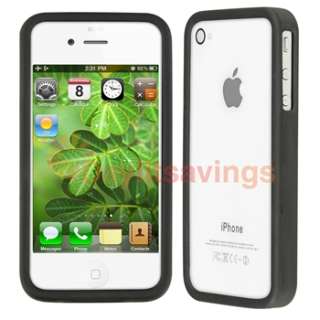 ACCESSORY for Apple iPhone 4S 4 G BLACK COVER+CHARGER+PRIVACY FILM 