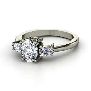  Sydney Ring, Oval Diamond 14K White Gold Ring Jewelry