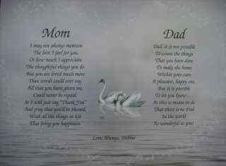 MOM & DAD PERSONALIZED POEM CHRISTMAS GIFT FOR PARENTS  