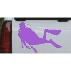 Diver Sports Car Window Wall Laptop Decal Sticker    Purple 8in X 11 