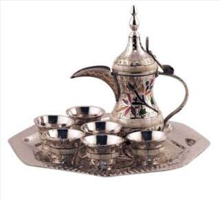 Arabic Bedouin Mother of Pearl Coffee Tea Service Set  