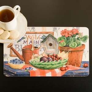  Set of 4 Country Kitchen Themed Heat Protective Placemats 