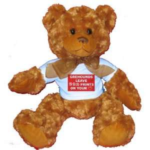  GREYHOUNDS LEAVE PAW PRINTS ON YOUR HEART Plush Teddy Bear 