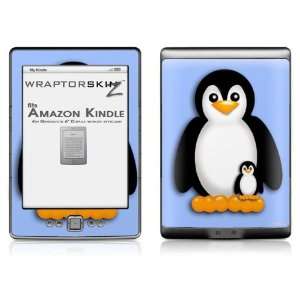  Penguins on Blue Skin (fits  Kindle 4   6 display 