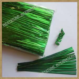  1000pcs 4 Metallic Green Twist Ties: Everything Else