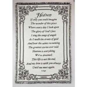  Heaven Sympathy Message on a Woven Throw