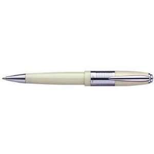  Laban Deco Dream Ballpoint Pen (White with Silver Trim 