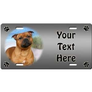  Staffordshire Bull Terrier Personalized License Plate 