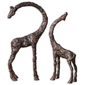  Uttermost 16.5 Inch Nika Giraffes Statues (Set of 2 