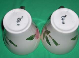 Vintage Franciscan China Pottery Desert Rose Coffee Mugs USA 