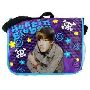  Justin Bieber Messenger Bag Skulls & Daisies Purple Toys 