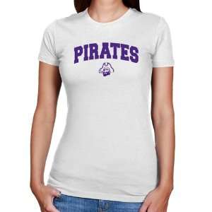 ECU Pirate Attire : East Carolina Pirates Ladies White Logo Arch Slim 