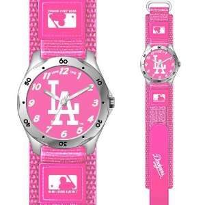  MLB Los Angeles Dodgers Pink Girls Watch: Sports 