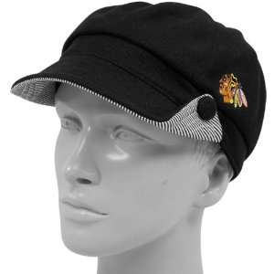   Ladies Black Elsa Newsboy Style Hat:  Sports & Outdoors