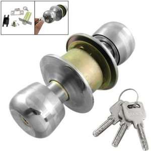   Bedroom Bathroom Door Tubular Knob Lock w 3 Keys Set: Home Improvement