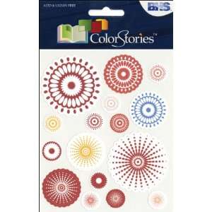    ColorStories Cardstock Stickers Red Radial Arts, Crafts & Sewing
