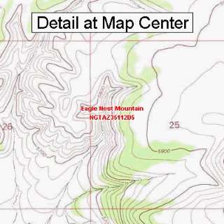 USGS Topographic Quadrangle Map   Eagle Nest Mountain, Arizona (Folded 