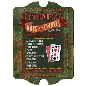    Vintage Personalized House of Cards Pub Sign: Home & Kitchen