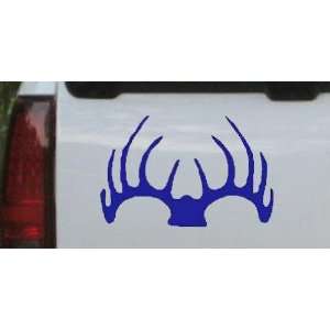 Blue 20in X 12.8in    Deer horns Hunting And Fishing Car Window Wall 