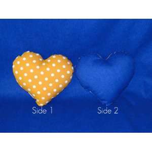  Decorative Heart Throw Pillow   Orange Dot & Blue: Home & Kitchen