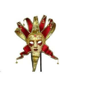 Deluxe Red Womens Jester Mask