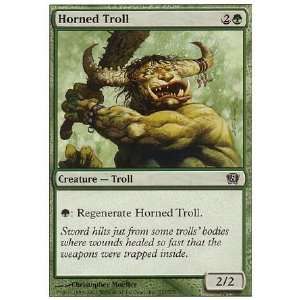    Magic the Gathering   Horned Troll   Eighth Edition Toys & Games