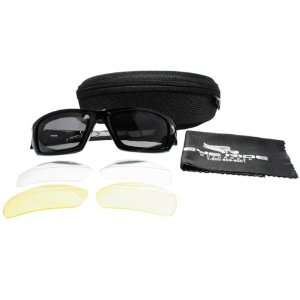Eye Ride Triton Interchangeable Mens Sports Sunglasses   Black/Smoke 